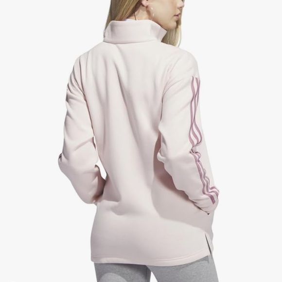 NWT ADIDAS Womens Quarter-Zip Fleece Sweatshirt Size XL - Picture 2 of 13
